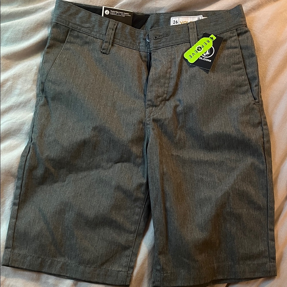 NWT Gray Volcom Frickin Shorts kids size 26